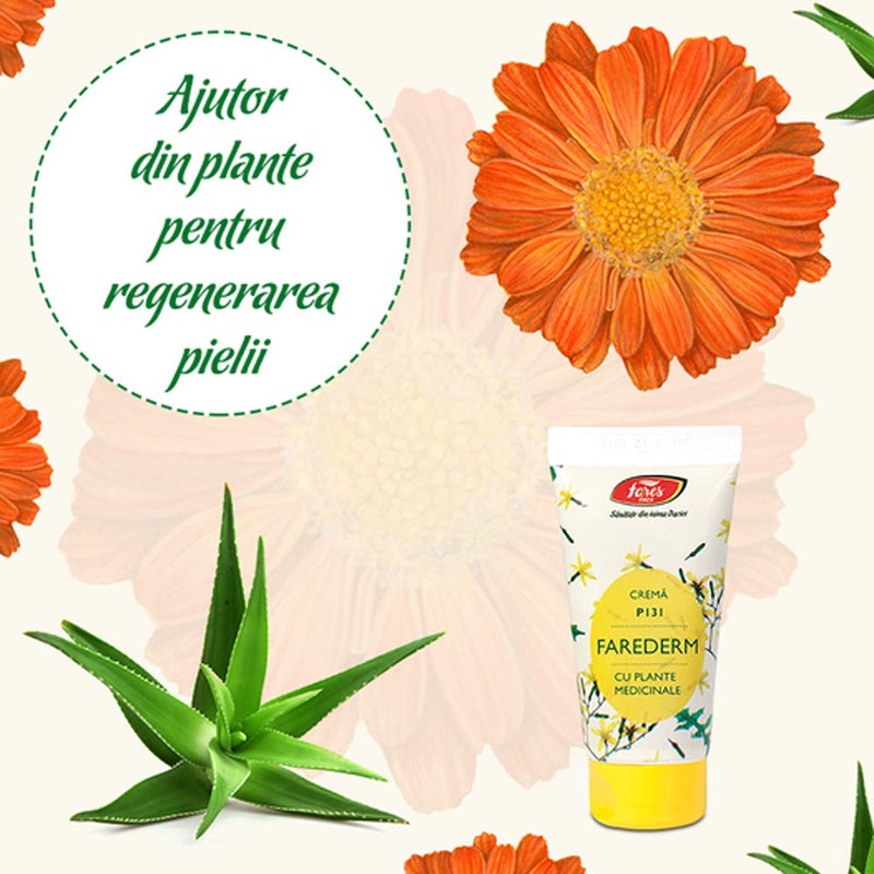 Crema Farederm cu plante medicinale, P131, 50 ml, Fares - Delumani - Magazin Romanesc 