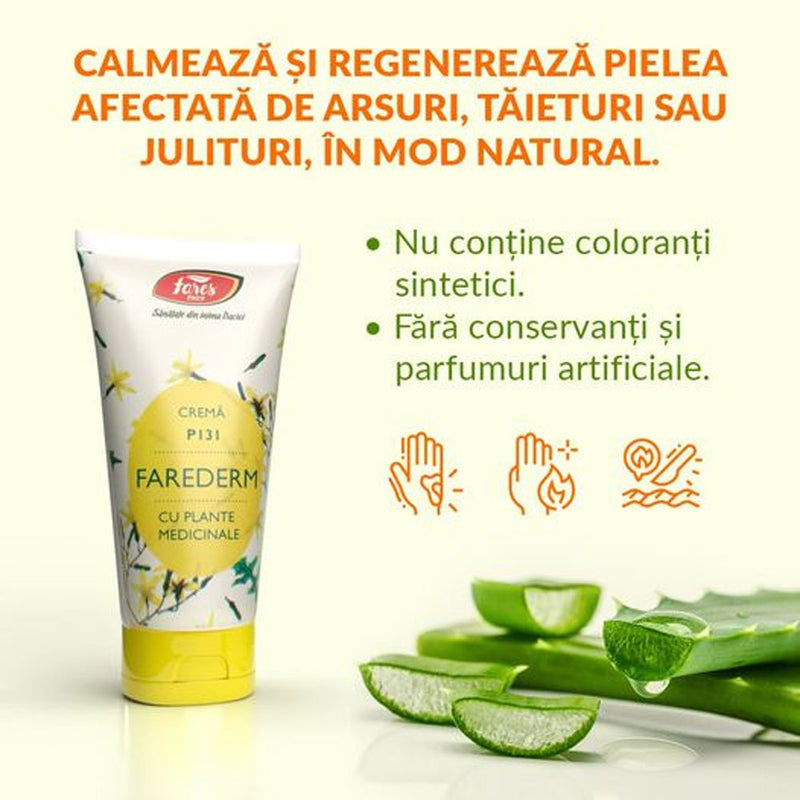 Crema Farederm cu plante medicinale, P131, 50 ml, Fares