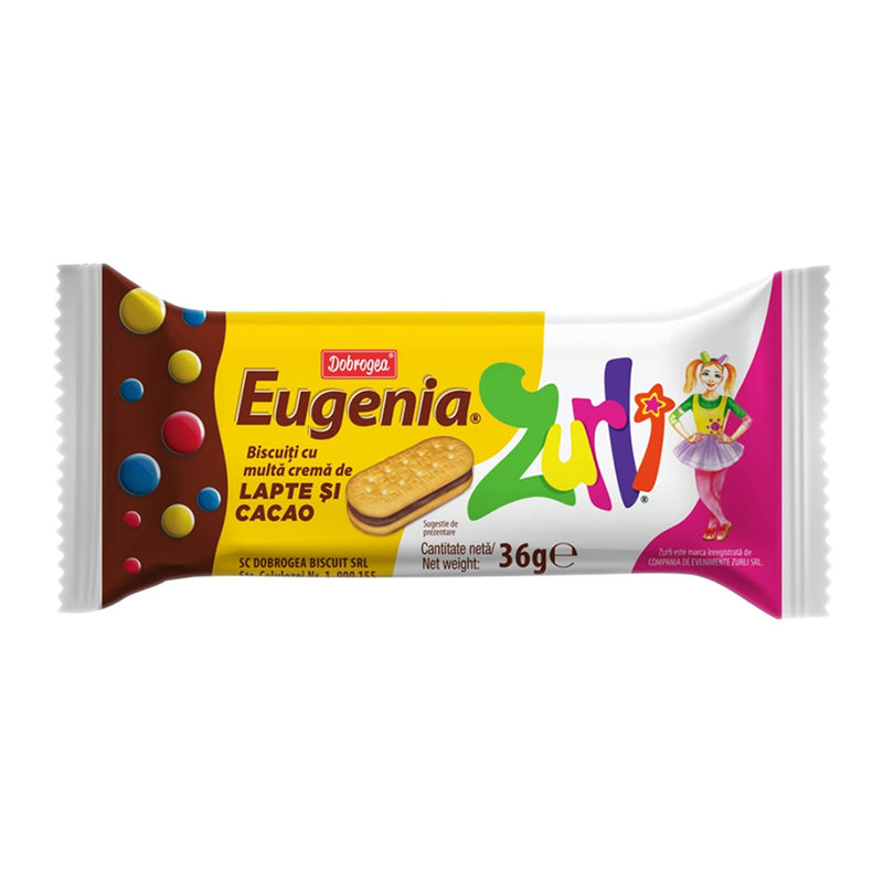 Eugenia Zurli cu crema de lapte si cacao - 10 bucati