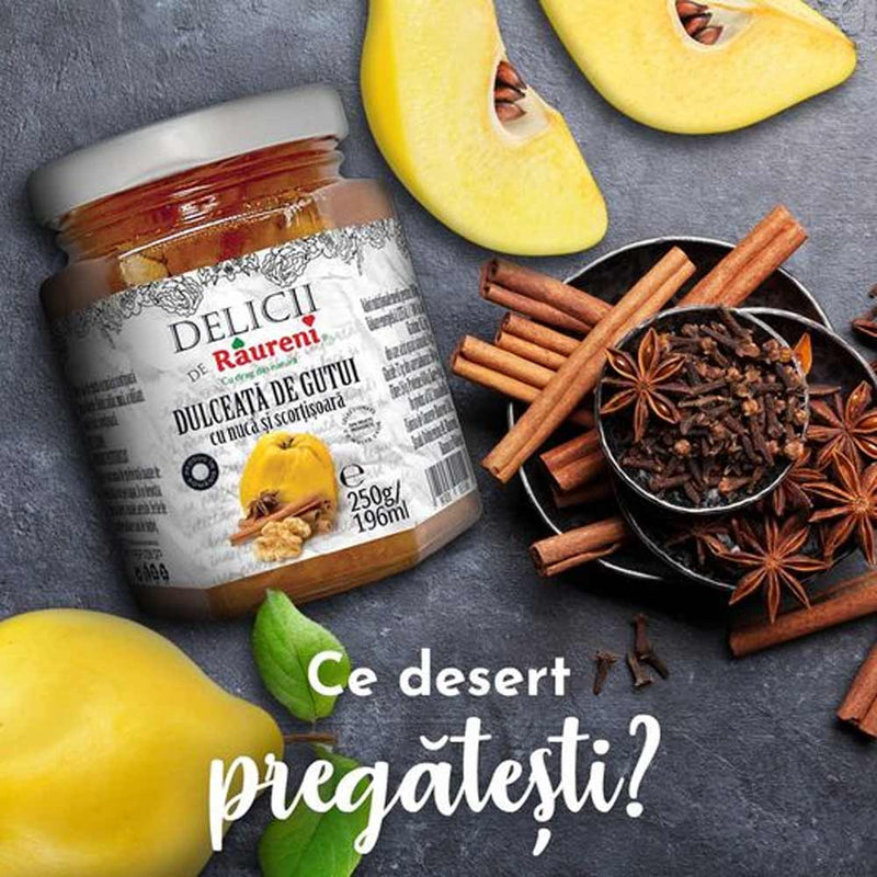 Dulceata de gutui cu nuca si scortisoara Raureni